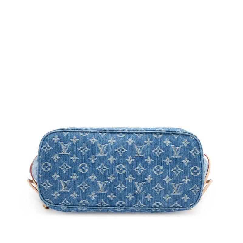 Blue Monogram Denim Neo Neverfull MM Gold Hardware, 2025