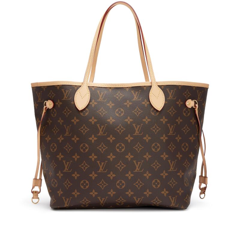 Ebene Brown Monogram Coated Canvas Neverfull GM Gold Hardware