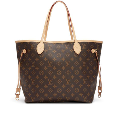 Ebene Brown Monogram Coated Canvas Neverfull GM Gold Hardware