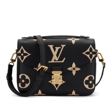 Black and Beige Giant Monogram Empreinte Pochette Métis Gold Hardware, 2021