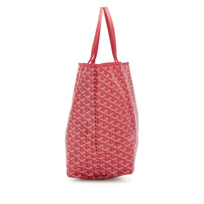 Limited Edition Fuchsia and Floral Goyardine Le Jardin Canvas and Chevroches Calfskin Reversible Saint Louis GM Bag, 2024