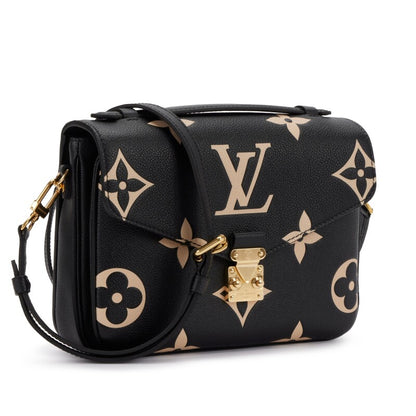 Black and Beige Giant Monogram Empreinte Pochette Métis Gold Hardware, 2021