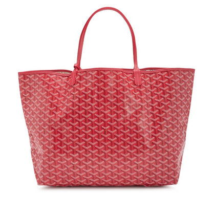 Limited Edition Fuchsia and Floral Goyardine Le Jardin Canvas and Chevroches Calfskin Reversible Saint Louis GM Bag, 2024