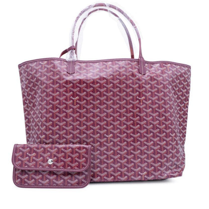 Burgundy Goyardine Canvas and Chevroches Calfskin Saint Louis GM Bag
