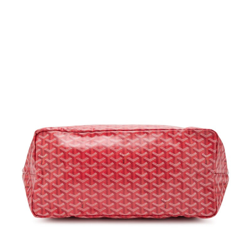 Limited Edition Fuchsia and Floral Goyardine Le Jardin Canvas and Chevroches Calfskin Reversible Saint Louis GM Bag, 2024