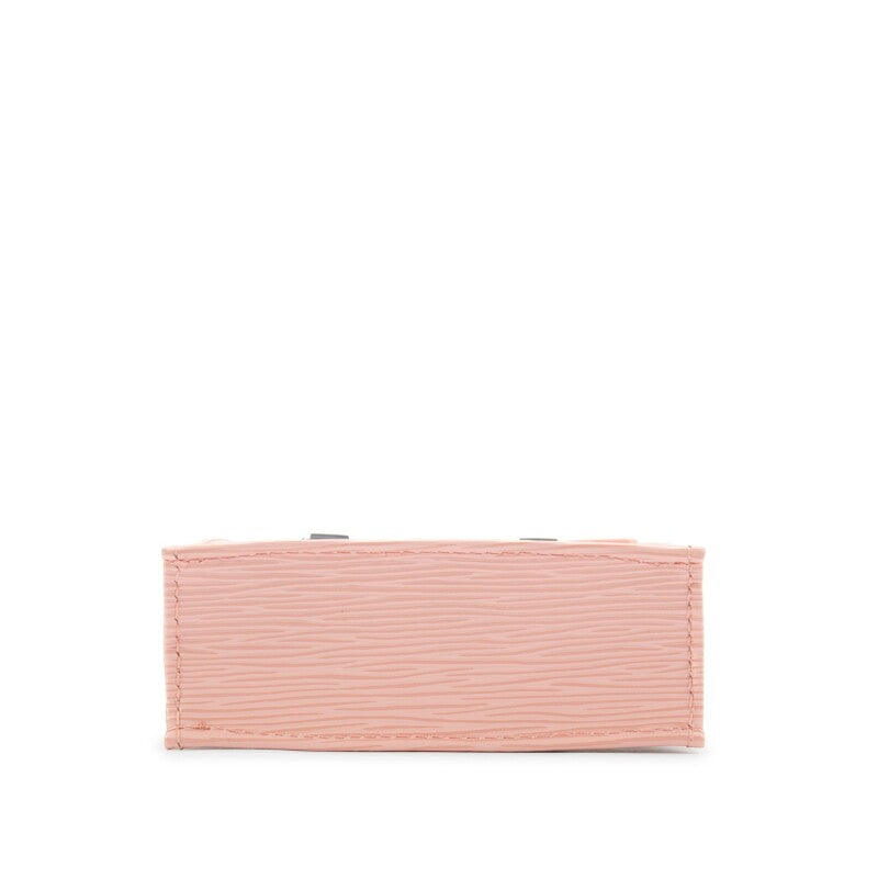 Rose Ballerine and Black Epi Petite Sac Plat Silver Hardware, 2020