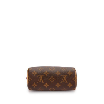 Brown Monogram Coated Canvas Nano Speedy Gold Hardware, 2023