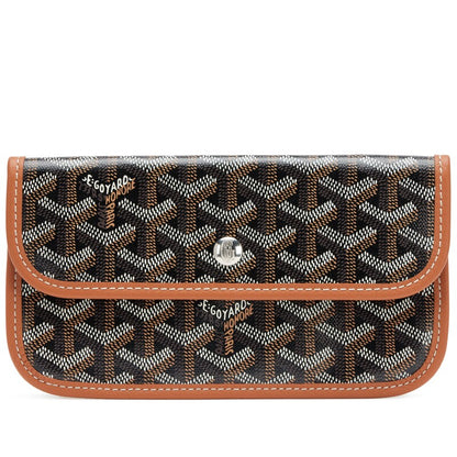Black Goyardine Canvas Saint Louis Pouch Wallet