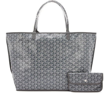 Gray Chevroches Calfskin and Goyardine Canvas Anjou GM Tote, 2023
