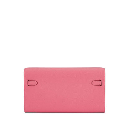 Rose Azalee Epsom Kelly-To-Go Wallet Palladium Hardware, 2025