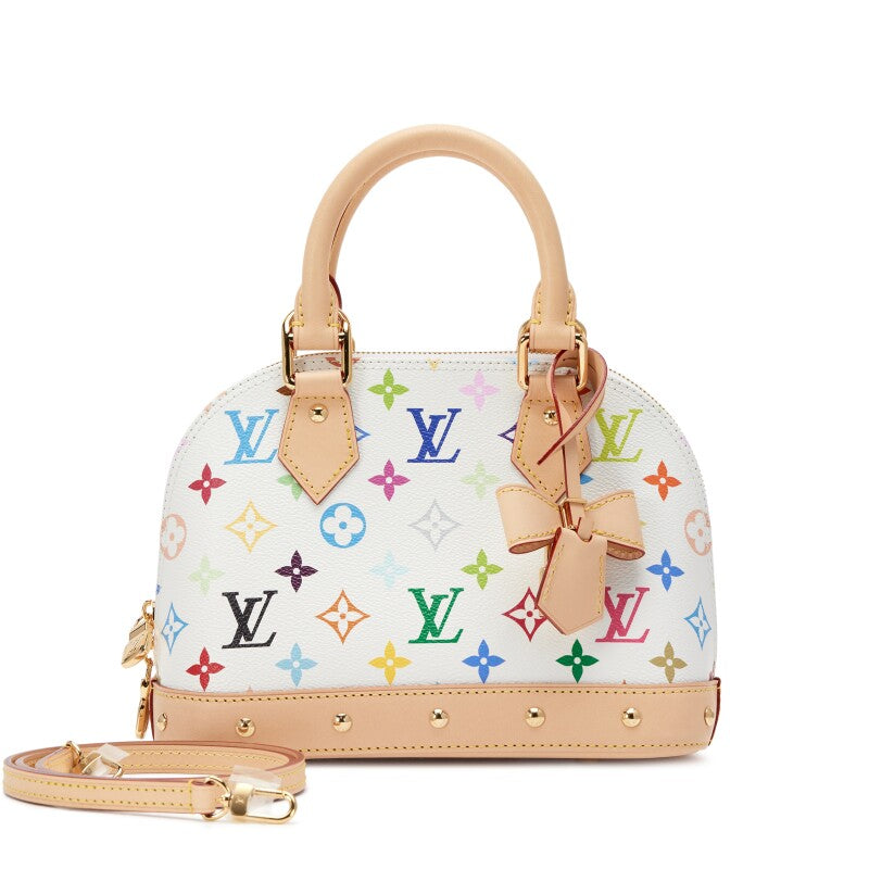 Takashi Murakami White Multicolor Alma BB Gold Hardware, 2025