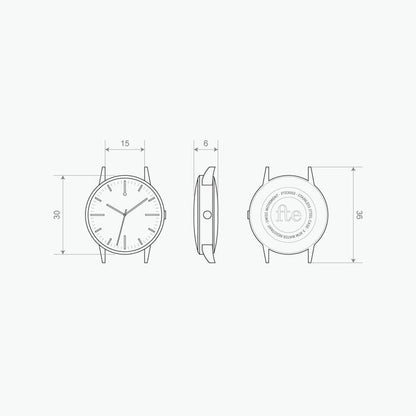T3005M | Silver & Grey Mesh Watch