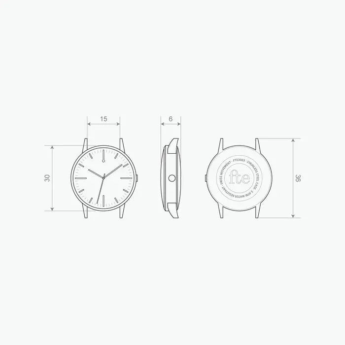 T3002 | Rose Gold & Tan Watch