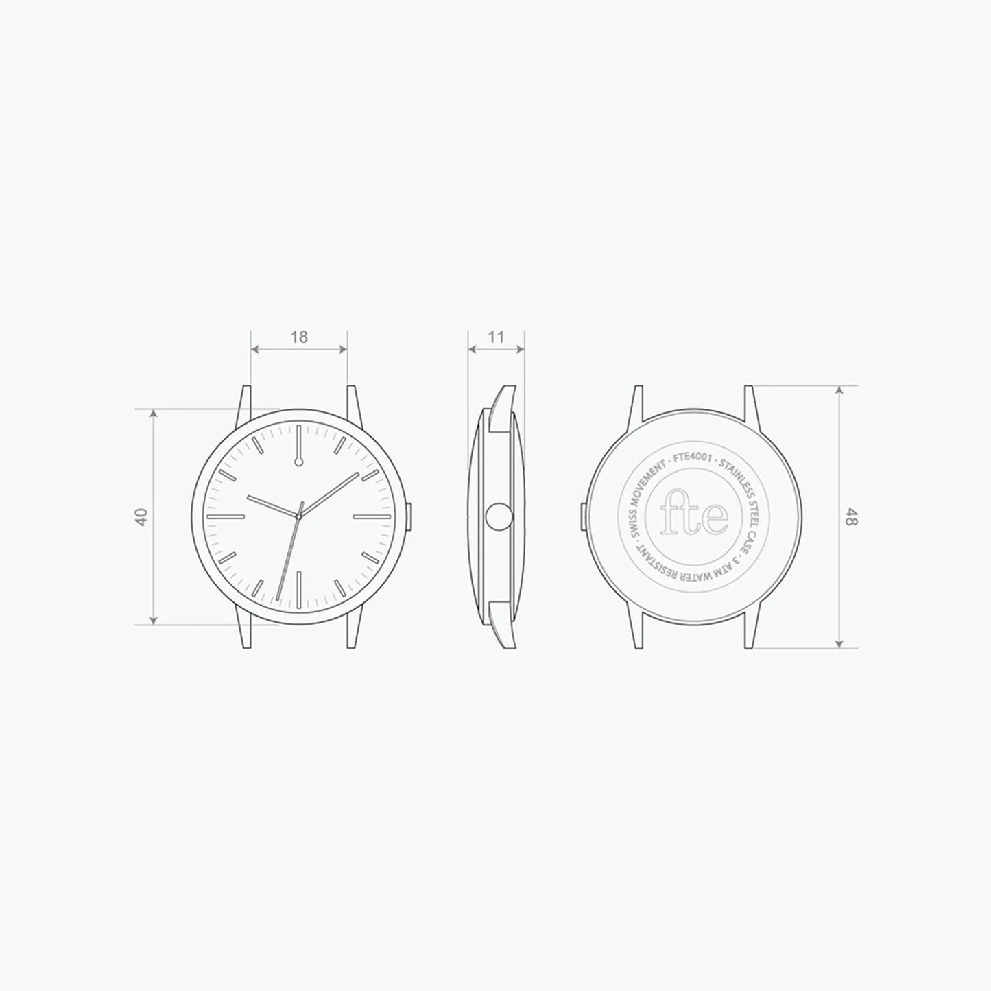 Silver & Tan Watch