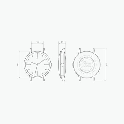 Silver & Tan Watch