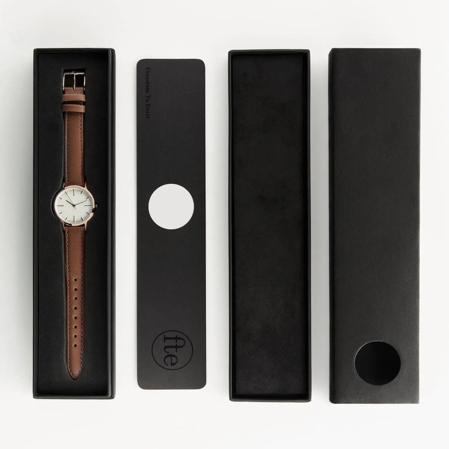 T3002 | Rose Gold & Tan Watch