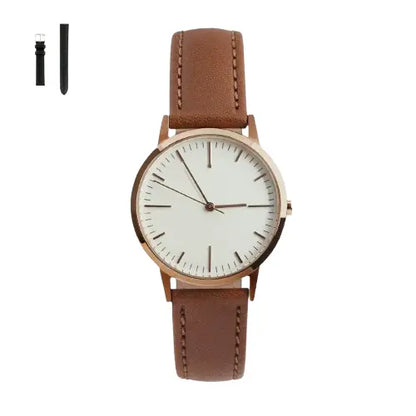 T3002 | Rose Gold & Tan Watch