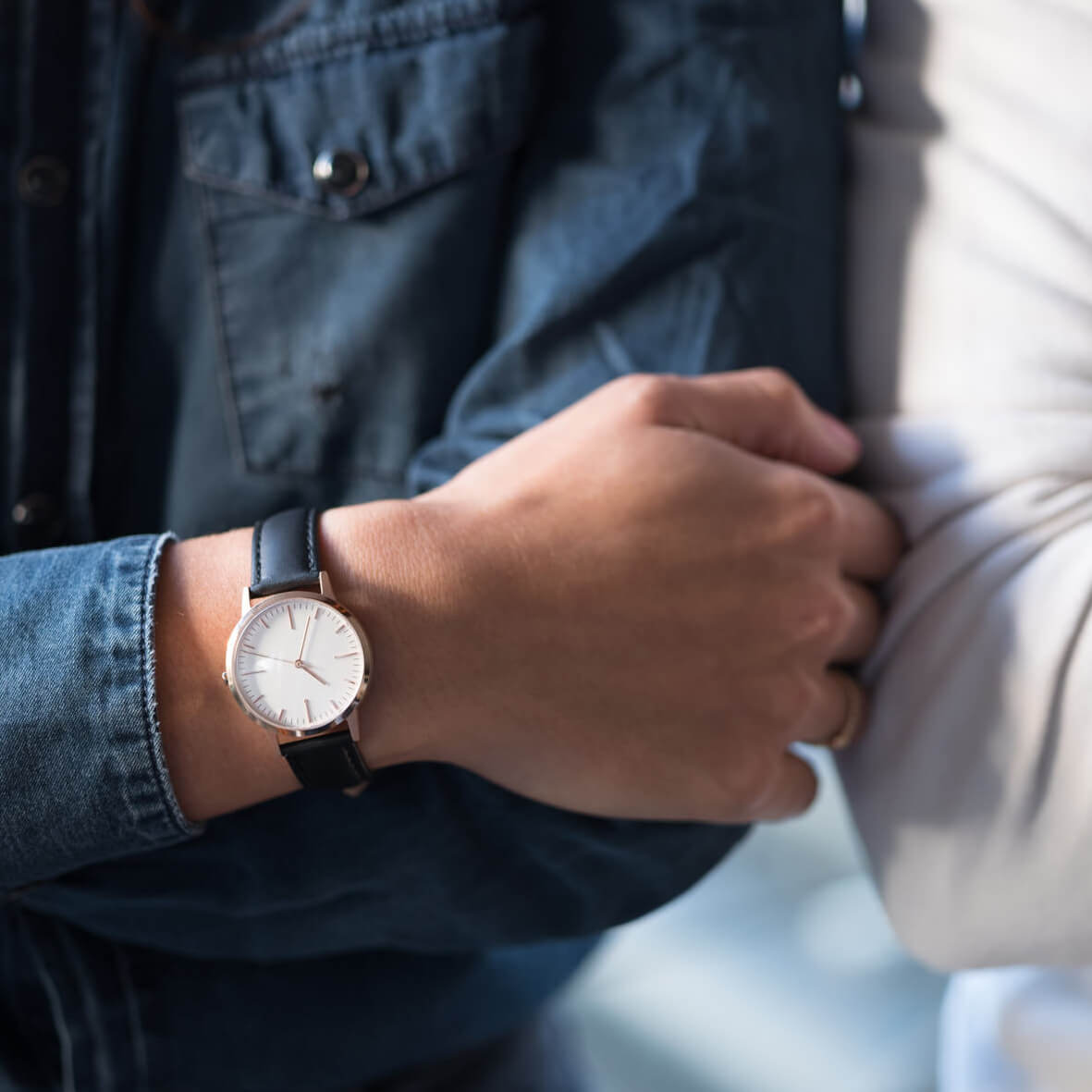 T3015 | Rose Gold & Black Watch