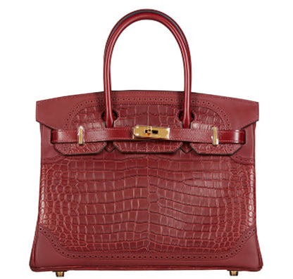Hermès Ghillies Birkin 30 Bag Bourgogne