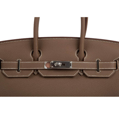 Hermès Togo Birkin 30 Bag Etoupe PHW