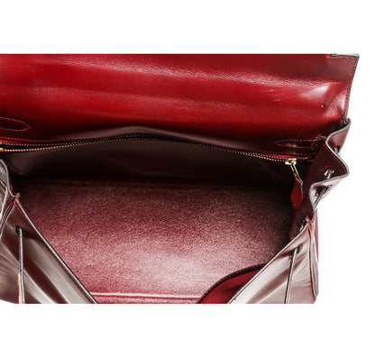Hermès Burgundy Kelly Bag 32cm GHW
