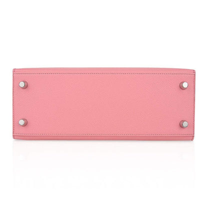 Hermès Kelly Sellier 25 Pink Rose Confetti Epsom PHW Bag