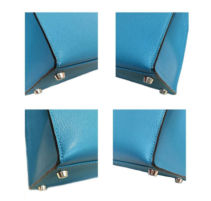 Hermès Kelly Sellier 28 Turquoise Bag PHW