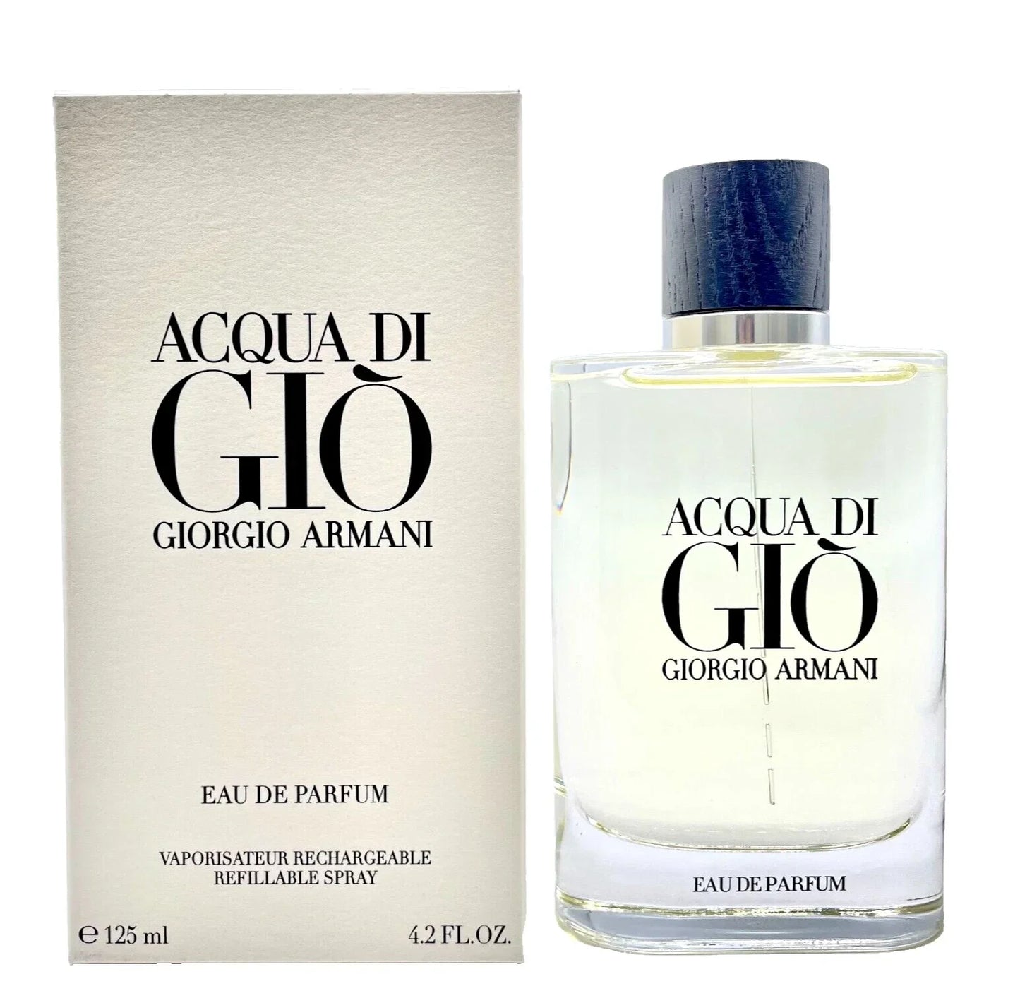 Giorgio Armani Acqua Di Gio For Men 4.2 oz Eau De Parfum Refillable Spray NEW