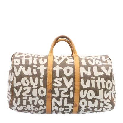 LOUIS VUITTON Monogram Graffiti Keepall 50 Boston Bag - AWL1430 - Cap N Wrap